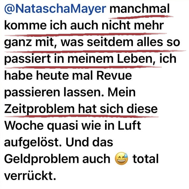 Nachricht einer Teilnehmerin: Sie komme selbst kaum hinterher, was sich seitdem alles verändert hat.